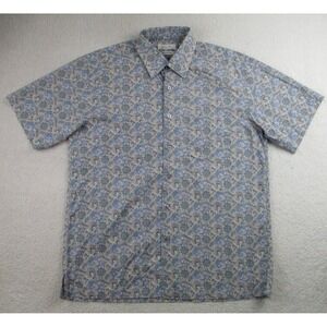 Valentino Rudy Shirt Mens Large Italy Floral Short Sleeve Logo Light Breathable